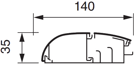 Мини-плинтус 140х35